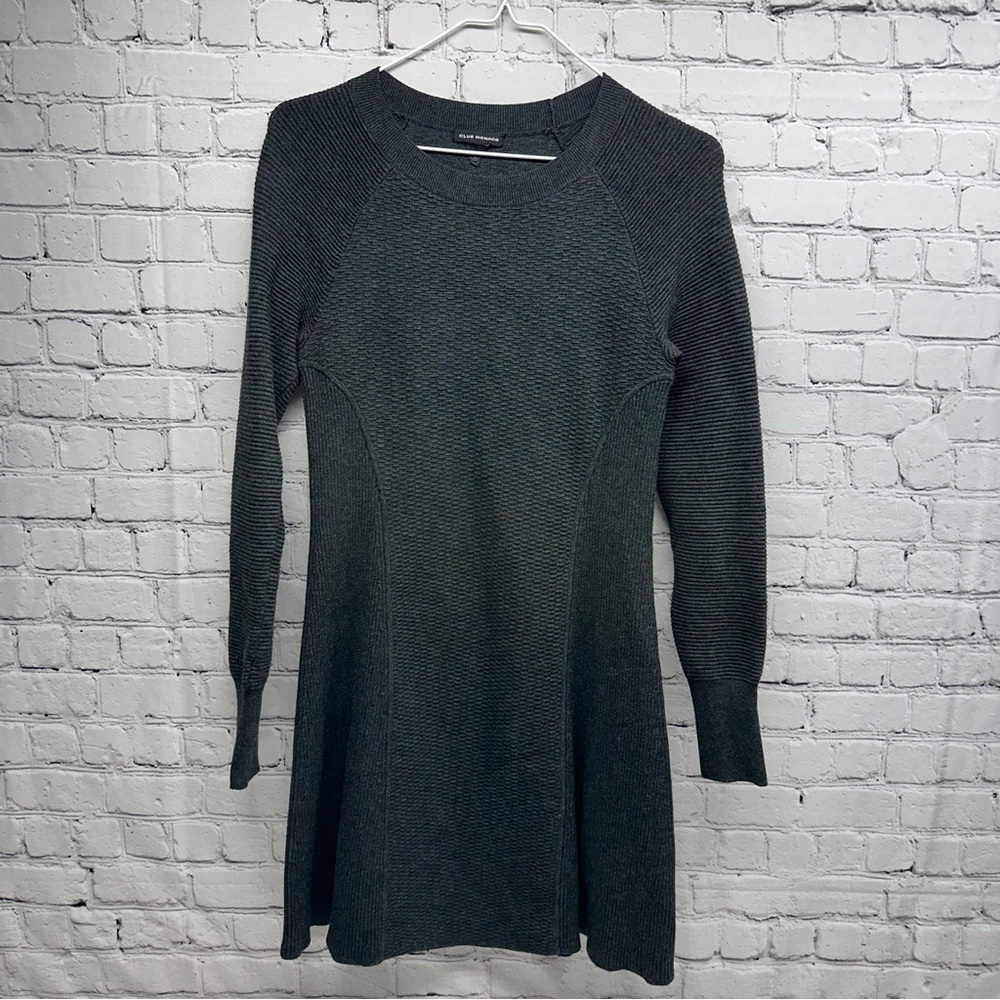 Club Monaco Charcoal Long Sleeve Dress size small